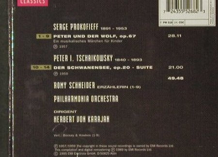 Prokofieff / Romy Schneider erzählt: Peter und der Wolf, H.v.Karajan,Box, EMI(5 55268 2), NL,FS-New, 1995 - CD - 92793 - 11,50 Euro