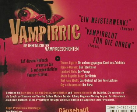 Vampirric: Die Unheimlichsten Vampirgeschichte, LPL(), D,FS-New, 2005 - 4CD - 93032 - 10,00 Euro