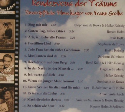 V.A.Rendezvous der Träume: Unverg.Filmschlager v. Franz Grothe, Duophon(), D,FS-New, 2005 - CD - 93734 - 10,00 Euro