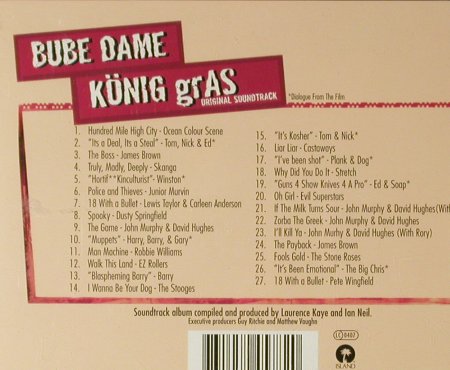 Bube Dame König Gras: Original Soundtrack, 27 Tr., Island(524 578-2), D, 1998 - CD - 95481 - 7,50 Euro