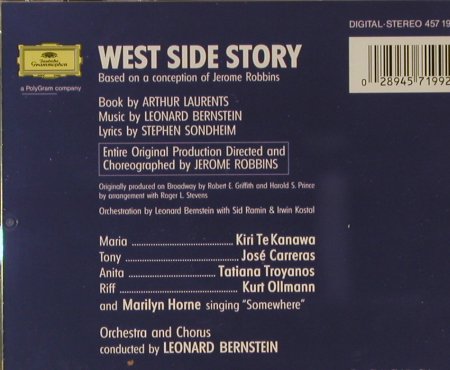 West Side Story: Leonard Bernstein conducts, Deutsche Grammophon(457 199-2), D, 1985 - CD - 97167 - 5,00 Euro