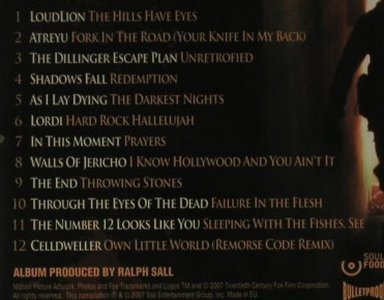 Hills Have Eyes 2: The Album, V.A., Sail Entertainment(BPF 1026), EU, 2007 - CD - 97682 - 10,00 Euro