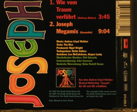 Joseph - Andreas Bieber: Wie vom Traum verführt,Mega Mix, The Realy Useful Group(), D, 1997 - CD5inch - 97791 - 3,00 Euro