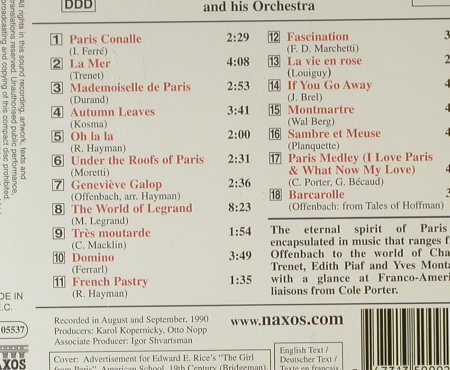 Hayman,Richard & his Orchestra: An Evening in Paris, Naxos(), EC, 1990 - CD - 83983 - 7,50 Euro