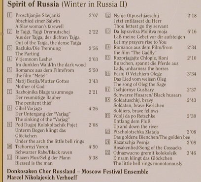 Don Kosaken Chor Russland: Spirit Of Russia, Koch Schwann(3-6462-2), A, 1996 - CD - 83994 - 7,50 Euro