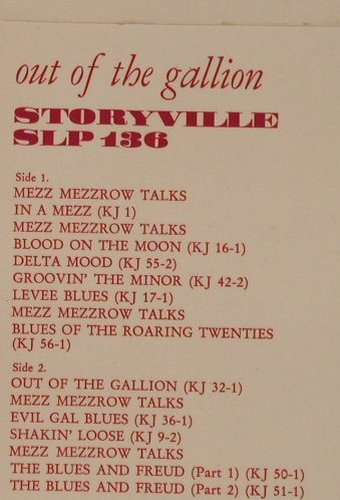 Mezzrow Bechet Quintet & Septet: Out Of The Gallion-KingJazzVol.1, Storyville(SLP 136), DK,  - LP - F3145 - 7,50 Euro