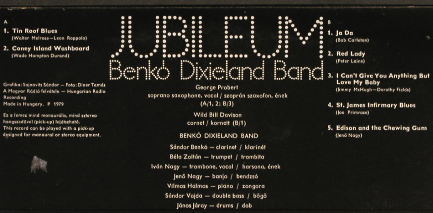 Benko Dixieland Band: Jubileum, Pepita(SLPX 17545), H, 1979 - LP - H5707 - 6,50 Euro