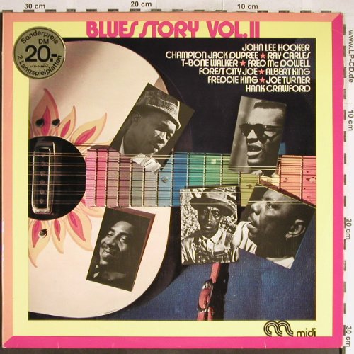 V.A.Blues Story: Vol.2, 20 Tr.,Foc, vg+/vg+, MIDI Musterplatte(MID 60 034), D, 1972 - 2LP - H6500 - 9,00 Euro