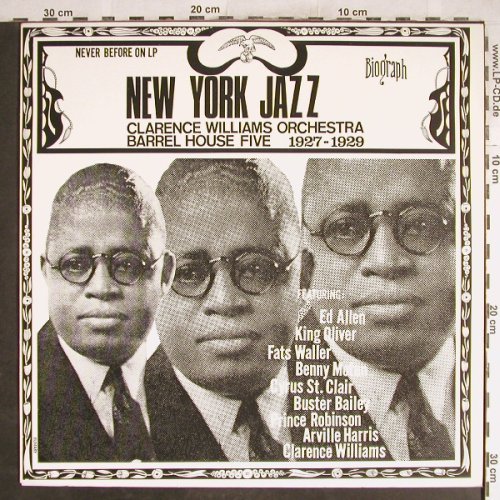 Williams,Clarence  Orchestra: New York Jazz 1927-1929, Biograph(6370 908), UK - Mono,  - LP - H7030 - 6,00 Euro