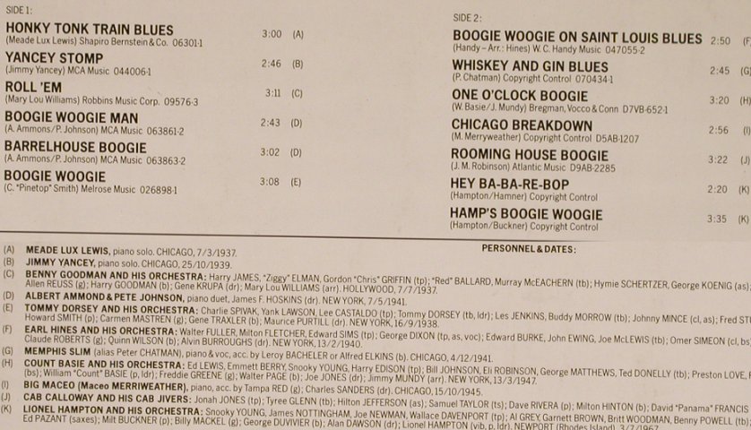 V.A.Boogie Woogie Hits: Meade Lux Lewis...L.Hampton&Orch., RCA(CL89803), D, 1986 - LP - H8299 - 5,50 Euro
