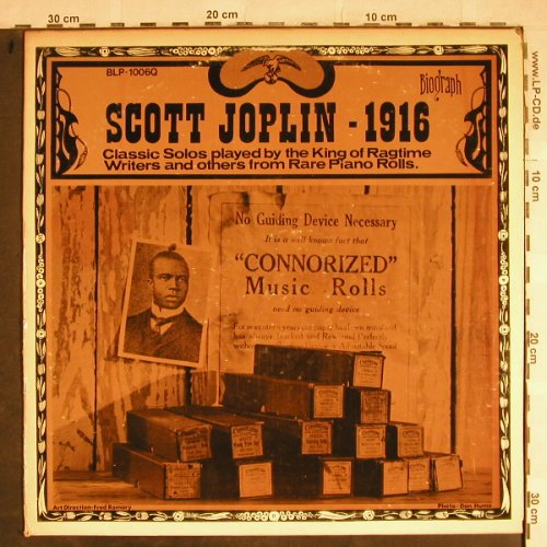 Joplin,Scott: 1916-Classic Solos..and others from, Biograph(BLP-1006Q), US, 1974 - LP - H8569 - 5,50 Euro