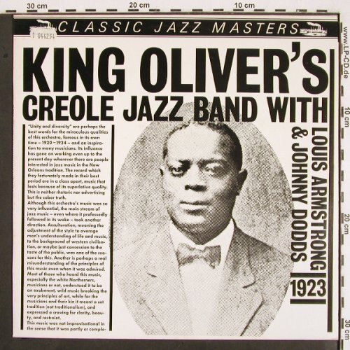 King Oliver's Creole Jazz Band: with Armstrong&Dodds, 1923, Classic Jazz Masters (22023), NL Typ: LP Best.-Nr.: V2075 Preis: 7,50 Euro