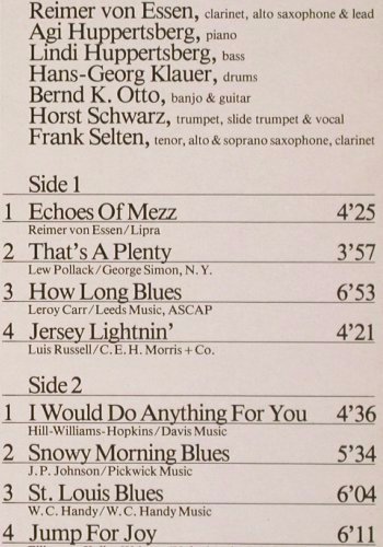 Barrelhouse Jazzband: Plays Early Swing, LR (40.020), D, 1983 Typ: LP Best.-Nr.: V2116 Preis: 6,00 Euro