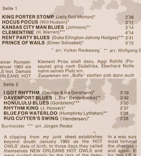 Hot Owls "Hamburg": Steam Off, WAM (MLP 15 483), D, 1973 Typ: LP Best.-Nr.: V2153 Preis: 7,50 Euro