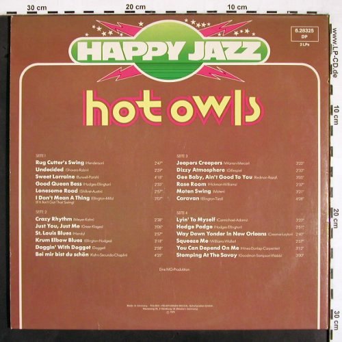 Hot Owls: Happy Jazz, Foc, Telefunken (6.28325 DP), D, 1975 Typ: 2LP Best.-Nr.: V2154 Preis: 9,00 Euro