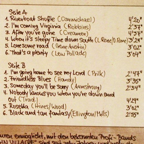 Mountain Village Jazzmen: Same, WAM (MLP 15 423), D, 1972 Typ: LP Best.-Nr.: V2157 Preis: 7,50 Euro