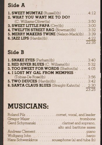 Jazz O-Maniacs: Sweet Mumtaz (rec. Cotton Club HH), Stomp Off (Vol.2) (SOS 1071), US, 1984 Typ: LP Best.-Nr.: V2209 Preis: 9,00 Euro