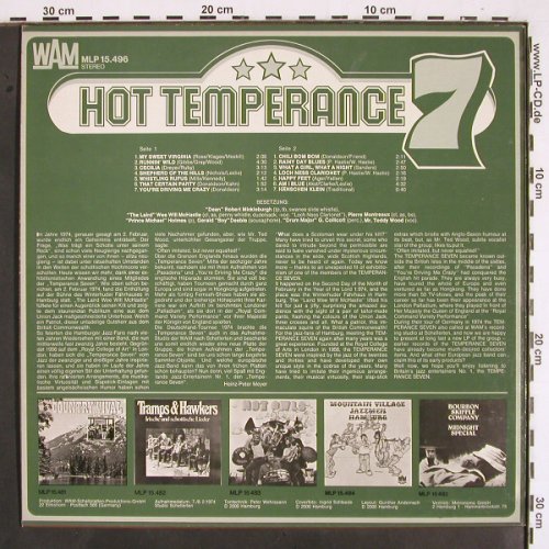 Hot Temperance Seven: Same (Musikladen), WAM (MLP 15.496), D, 1974 Typ: LP Best.-Nr.: V2219 Preis: 7,50 Euro