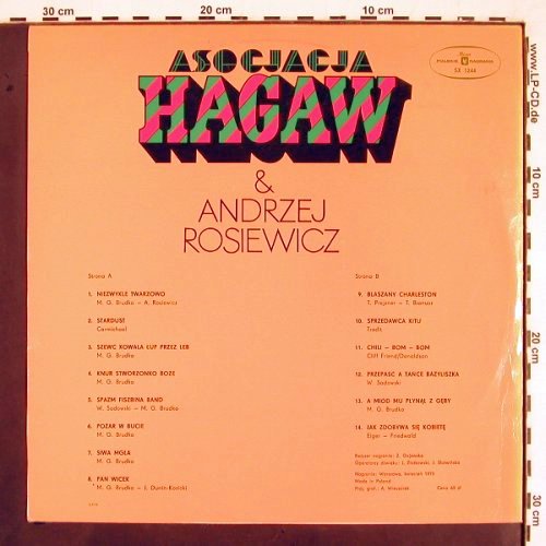 Hagaw Asocjacja: & Andrzej Rosiewicz, Muza (SX 1244), PL, 1975 Typ: LP Best.-Nr.: V2233 Preis: 7,50 Euro