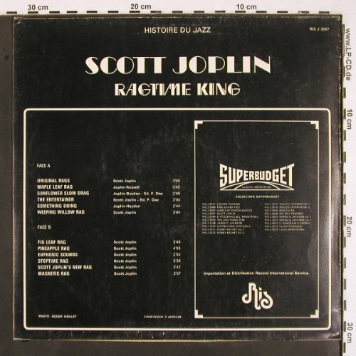 Joplin,Scott: Rag Time King,Du Film L'Arnaque, RIS (RIS J 3097), I, 1975 Typ: LP Best.-Nr.: V2241 Preis: 5,00 Euro