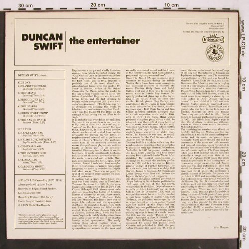 Swift,Duncan: The Entertainer,S.Joplin,J.R.Morton, Black Lion(28 475-2 U), D, 1974 - LP - V3605 - 7,50 Euro
