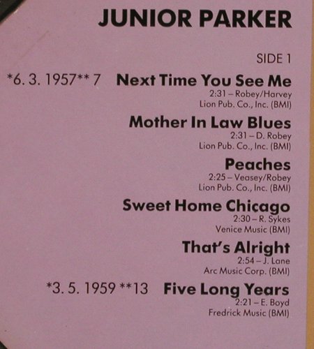 Junior Parker:&nbsp;The Story of Rock and Roll, ABC (25 261 XAT), D, 1977 Typ:&nbsp;LP Best.-Nr.:&nbsp;V775 Preis:&nbsp; 9,00 Euro