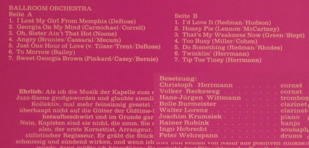 Ballroom Orchestra: Up to the Ball, WAM(MLP 15 400), D, 1971 - LP - X1079 - 7,50 Euro