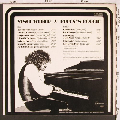 Weber,Vince: Blues'n'Boogie, EMI(064-32 295), D, 1977 - LP - X3331 - 6,00 Euro