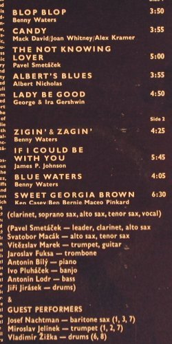 Waters,Benny & the Trad.Jazz Studio: Blue Waters, Supraphon(1 15 1966), CZ, 1976 - LP - X3890 - 7,50 Euro