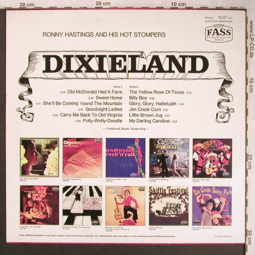 Hastings,Ronny  a. his Hot Stompers: Dixieland, Fass(1537 WY), D,  - LP - X4529 - 5,50 Euro