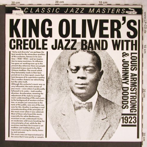King Oliver's Creole Jazz Band: with Armstrong&Dodds, 1923, Classic Jazz Masters(22023), NL,  - LP - X4613 - 5,50 Euro