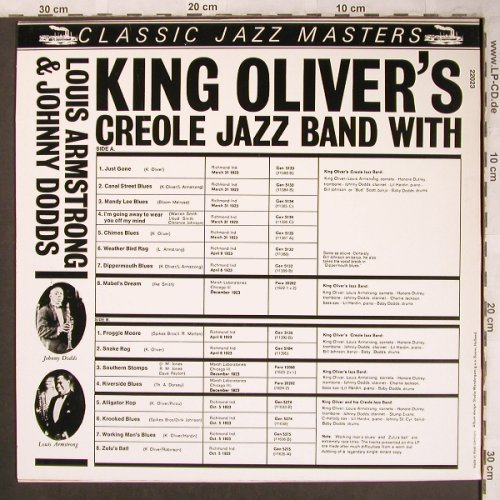 King Oliver's Creole Jazz Band: with Armstrong&Dodds, 1923, Classic Jazz Masters(22023), NL,  - LP - X4613 - 5,50 Euro