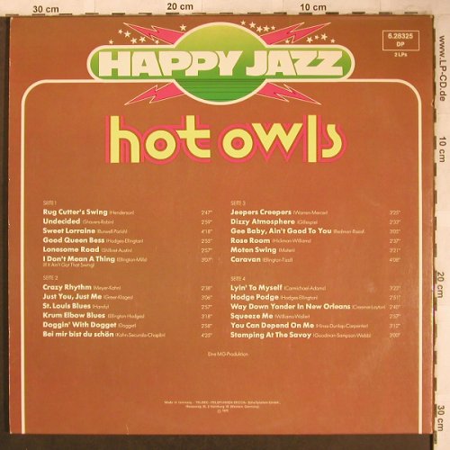 Hot Owls: Happy Jazz, Foc, Telefunken(6.28325 DP), D, 1975 - 2LP - X4732 - 7,50 Euro