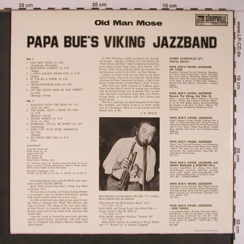 Papa Bue's Viking Jazzband: Old Man Mose, Storyville(SLP 244), UK, 1973 - LP - X6763 - 9,00 Euro