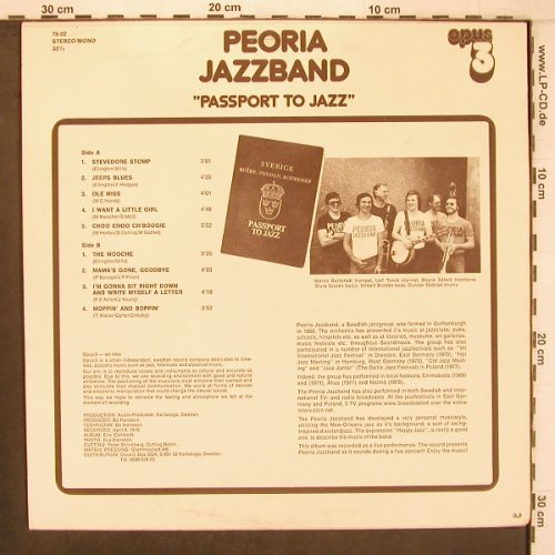 Peoria Jazzband: Passport to Jazz, Opus 3(78-02), S, 1978 - LP - X8144 - 11,50 Euro
