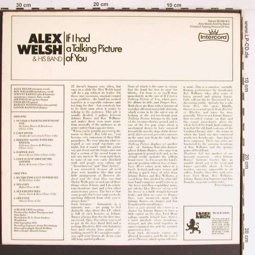 Welsh,Alex & his Band: If I Had A Talking Picture Of You, Black Lion(28 420-8 U), D, 1971 - LP - Y2832 - 7,50 Euro