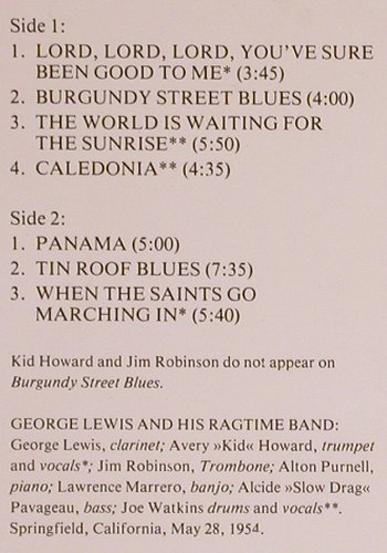 Lewis,George: In Concert (1957), FS-New, Storyville, Ri(SLP 4022), US,  - LP - Y2842 - 12,50 Euro