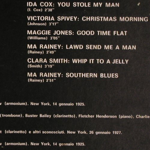 V.A.I Grandi Cantani di Blues: Bessie Smith... Ma Rainey, Variety/Archivi d.J.(REL-ST 19222), I, 1974 - LP - Y8161 - 7,50 Euro