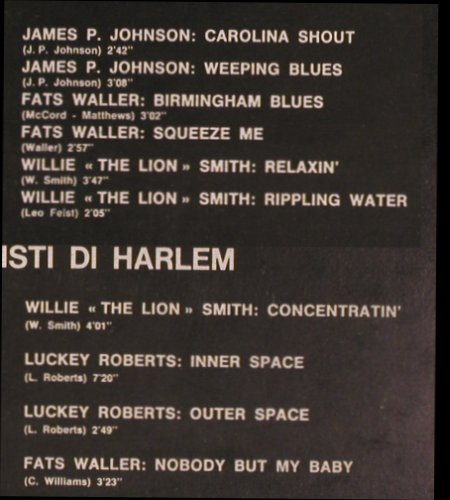 V.A.I Grandi Pianisti di Harlem: James P Johnson... Fats Waller, Variety/Archivi d.J.(REL-ST 19139), I, m-/vg+, 1974 - LP - Y8162 - 6,00 Euro