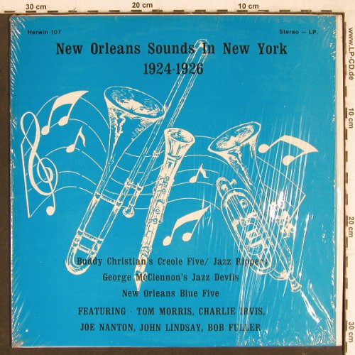 V.A.New Orleans Sound i.N.Y.1924-26: Buddy Christian's Creol, McClennons, Herwin(107), US,  - LP - Y8167 - 7,50 Euro