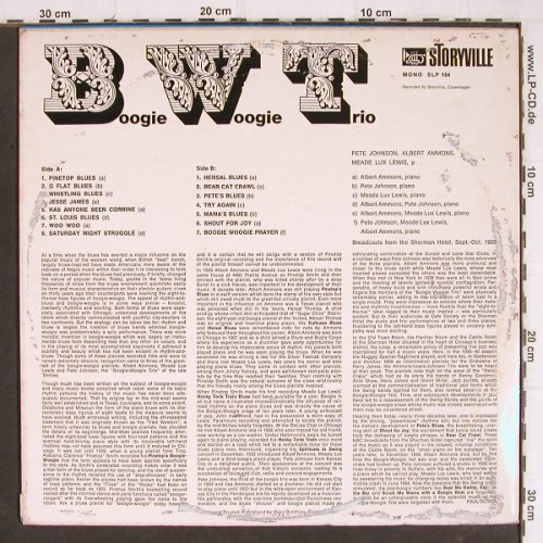 Boogie Woogie Trio: Ammons,A./P.Johnson/M.Lux Lewis,Ri, Storyville,Broadcast(SLP 184), UK m-/vg+, 1939 - LP - Y8175 - 5,00 Euro