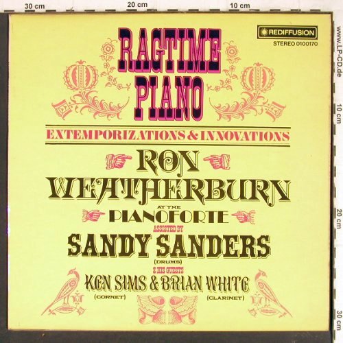 Weatherburn,Ron/Sandy Sanders: Ragtime Piano-Extemporizations & In, Rediffussion(0100170), UK, 1974 - LP - Y8208 - 7,50 Euro