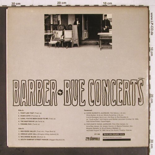 Barber,Chris & his Jazz Band: Barber Bue Concerts, vg+/m-, Storyville(671 196), DK, Ri,  - LP - Y9191 - 5,00 Euro