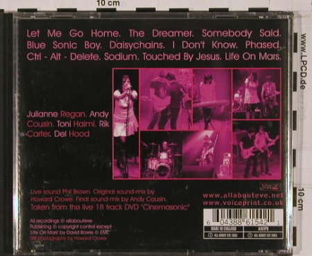 All About Eve: Cinemasonic, Jamtart(aaevp8), UK, 2003 - CD - 51228 - 10,00 Euro
