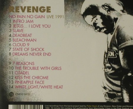 Revenge: No Pain No Gain-Live 1991, LTM(LTMCD 2413), UK, 2004 - CD - 56028 - 10,00 Euro