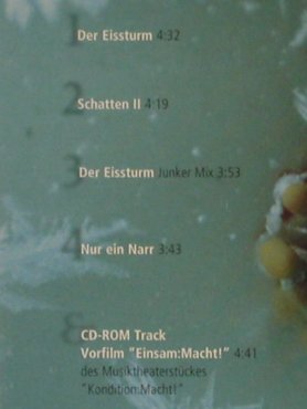 Goethes Erben: Der Eissturm*2+2+CD RomTrack, Zeitbombe(), D, 01 - CD - 59833 - 7,50 Euro