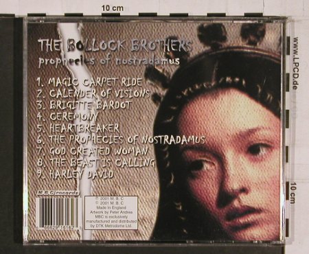 Bollock Brothers: Prophecies Of Nostradamus, MBC(732), UK, 2001 - CD - 62597 - 5,00 Euro