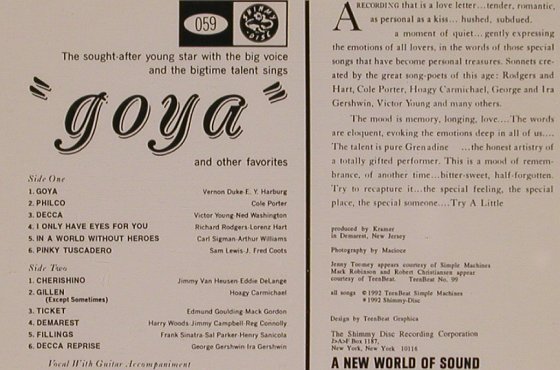 Grenadine: Goya, Shimmy Disc(), CDN, 1993 - CD - 63001 - 10,00 Euro