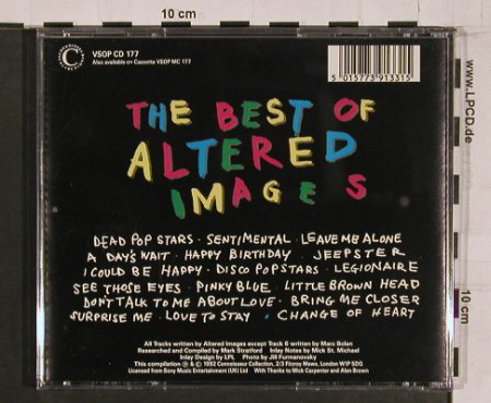 Altered Images: The Best Of, 17Tr., Connoisseur(), UK, 1992 - CD - 64426 - 7,50 Euro