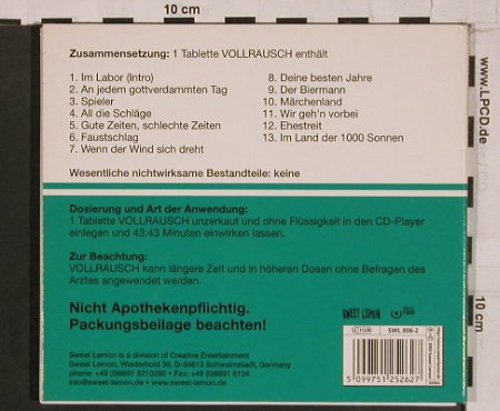 Vollrausch: Wirkstoff: Adrenalin, Digi, SweetLemon(), , 2003 - CD - 65255 - 10,00 Euro